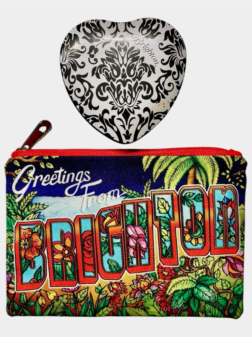 Brighton Pouch Postcard Print & Tin Heart Box